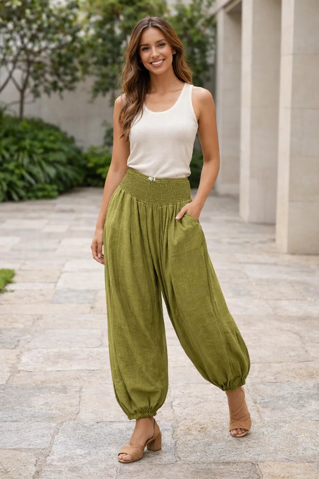 最終値下げ！ENFOLD ELASTIC HAREM PANTS Italian Harem Trousers | Miss Bold Wholesale UK
