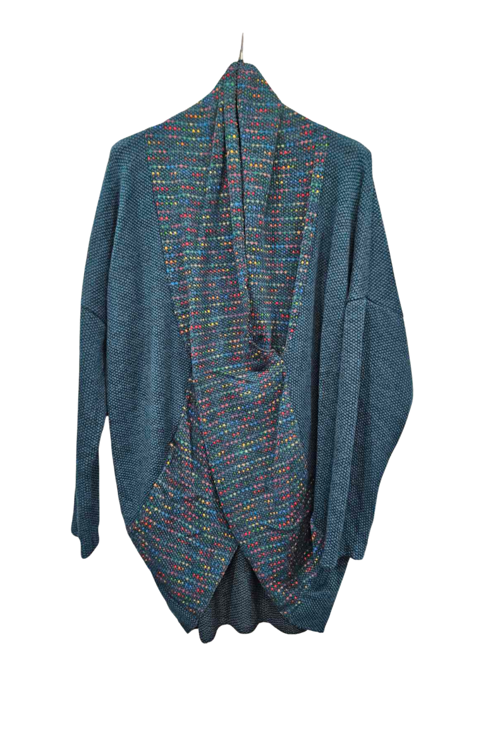 Italian Multicoloured Wrap Over Knitted Top for Ladies