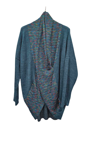 Italian Multicoloured Wrap Over Knitted Top for Ladies