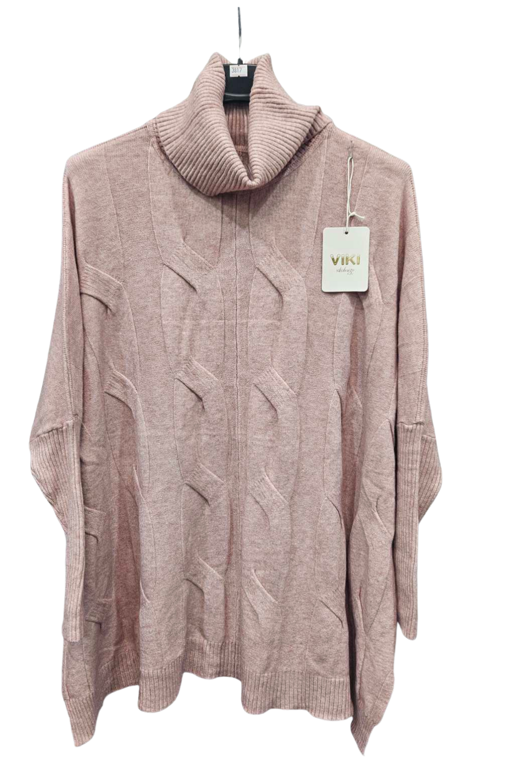 Italian Ladies Cowl Neck Cable Knit Jumper Top – One Size UK 10-20 | Winter Knitwear