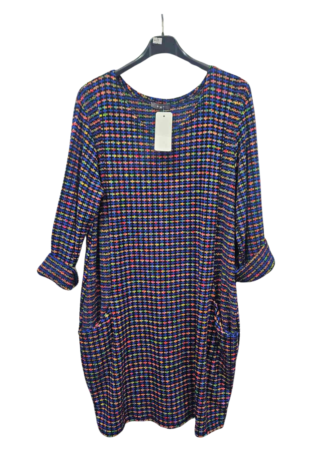 Italian Colourful Knitted Tunic with Pockets – One Size (UK 10-18)