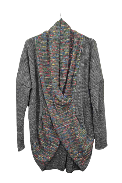 Italian Multicoloured Wrap Over Knitted Top for Ladies