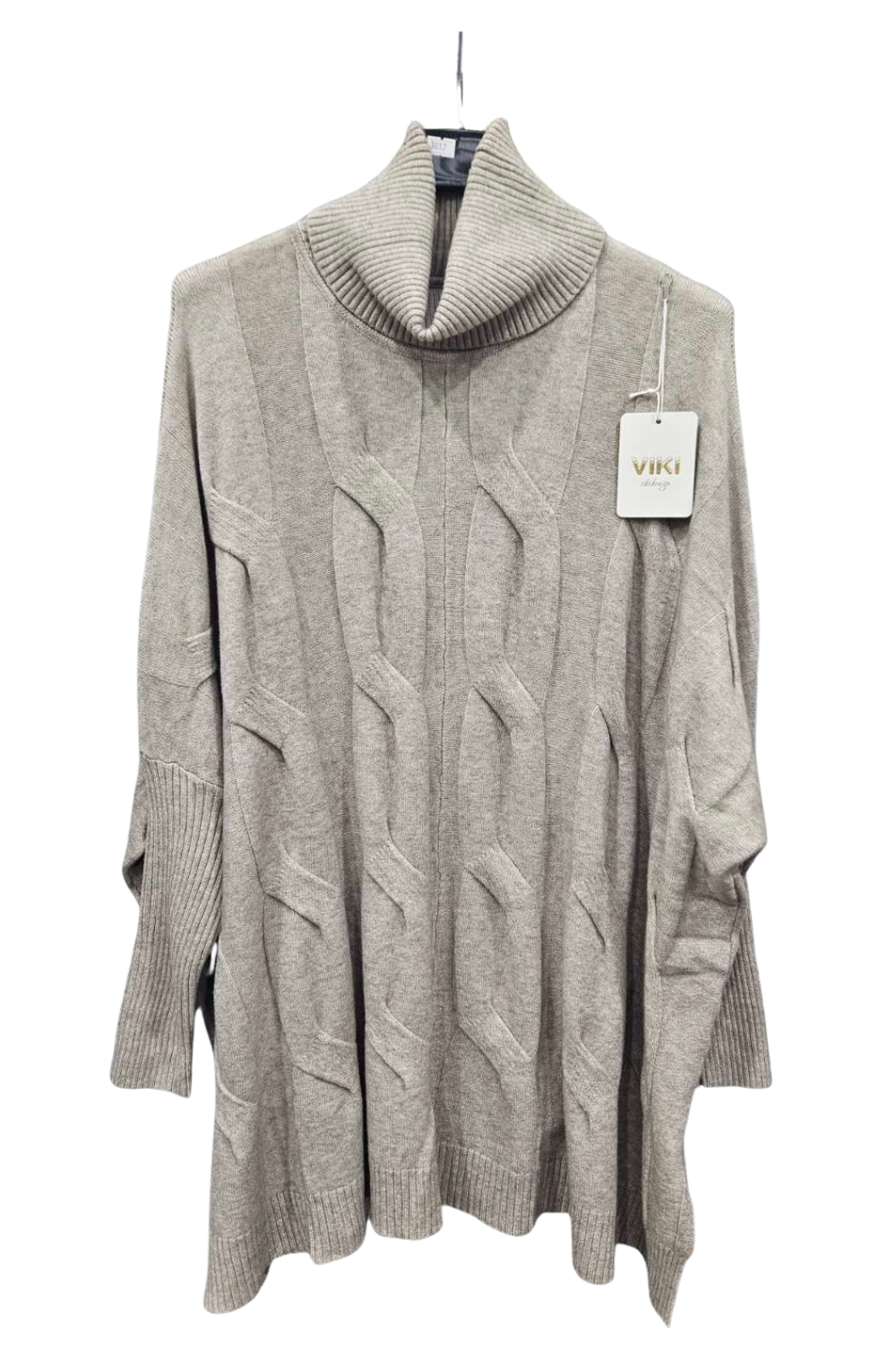 Italian Ladies Cowl Neck Cable Knit Jumper Top – One Size UK 10-20 | Winter Knitwear