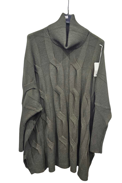 Italian Ladies Cowl Neck Cable Knit Jumper Top – One Size UK 10-20 | Winter Knitwear