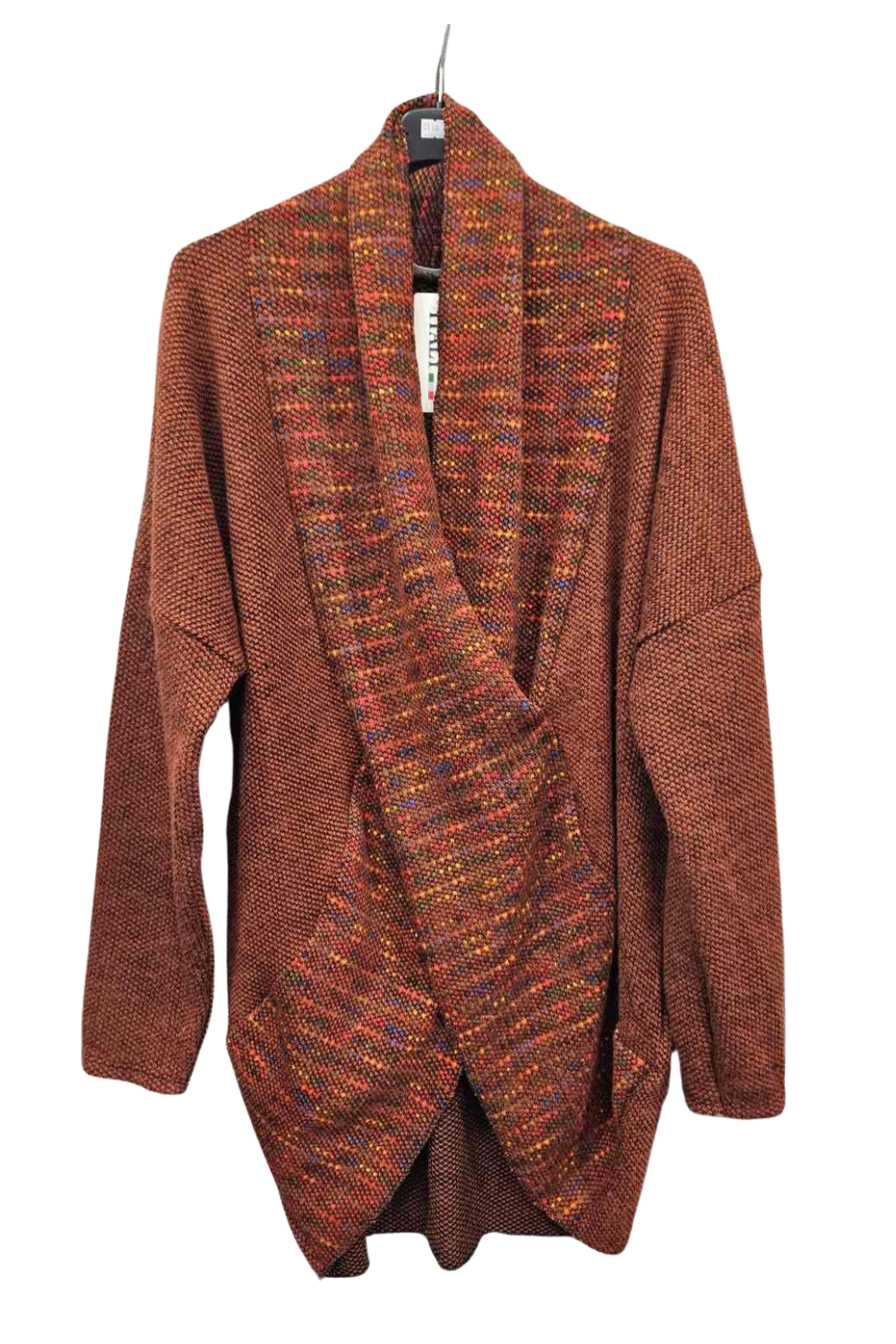 Italian Multicoloured Wrap Over Knitted Top for Ladies