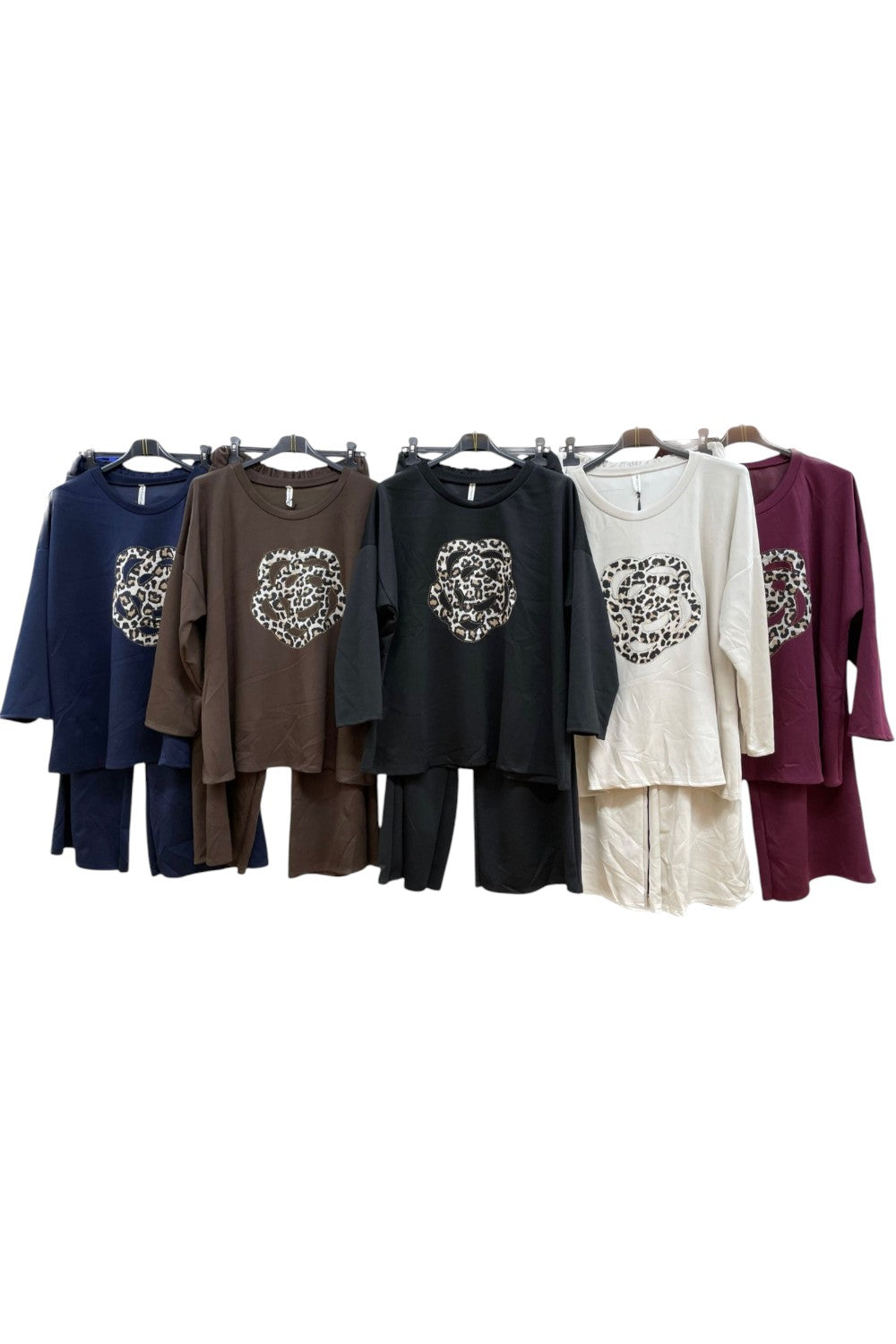 Italian Leopard Animal Print Relaxed Fit Co Ord Set