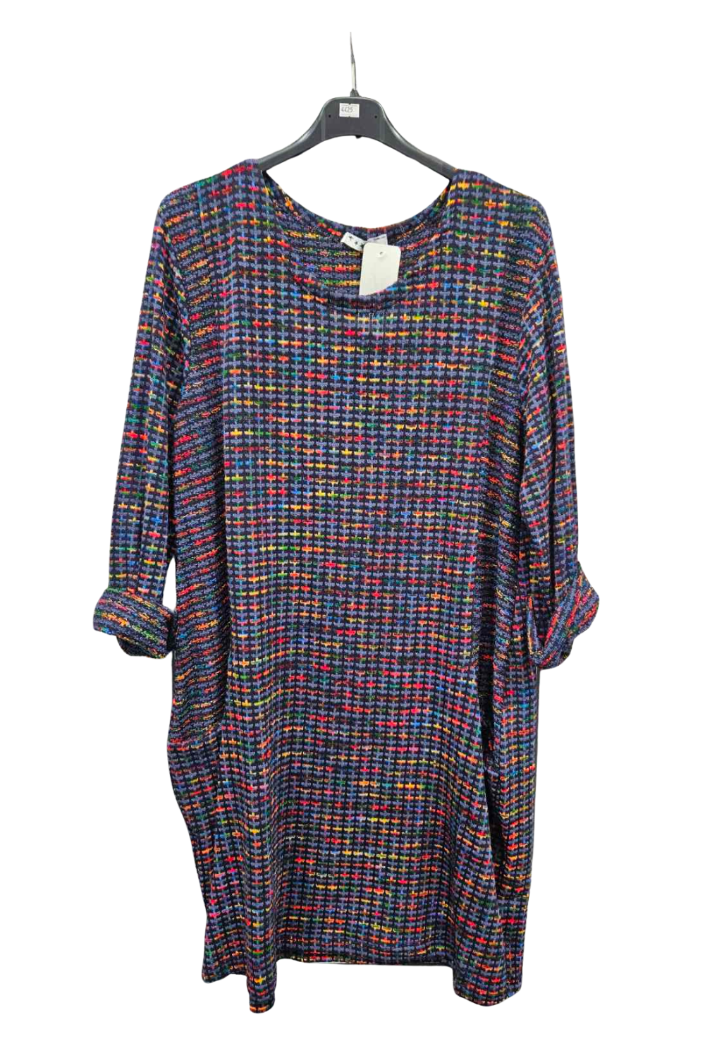 Italian Colourful Knitted Tunic with Pockets – One Size (UK 10-18)
