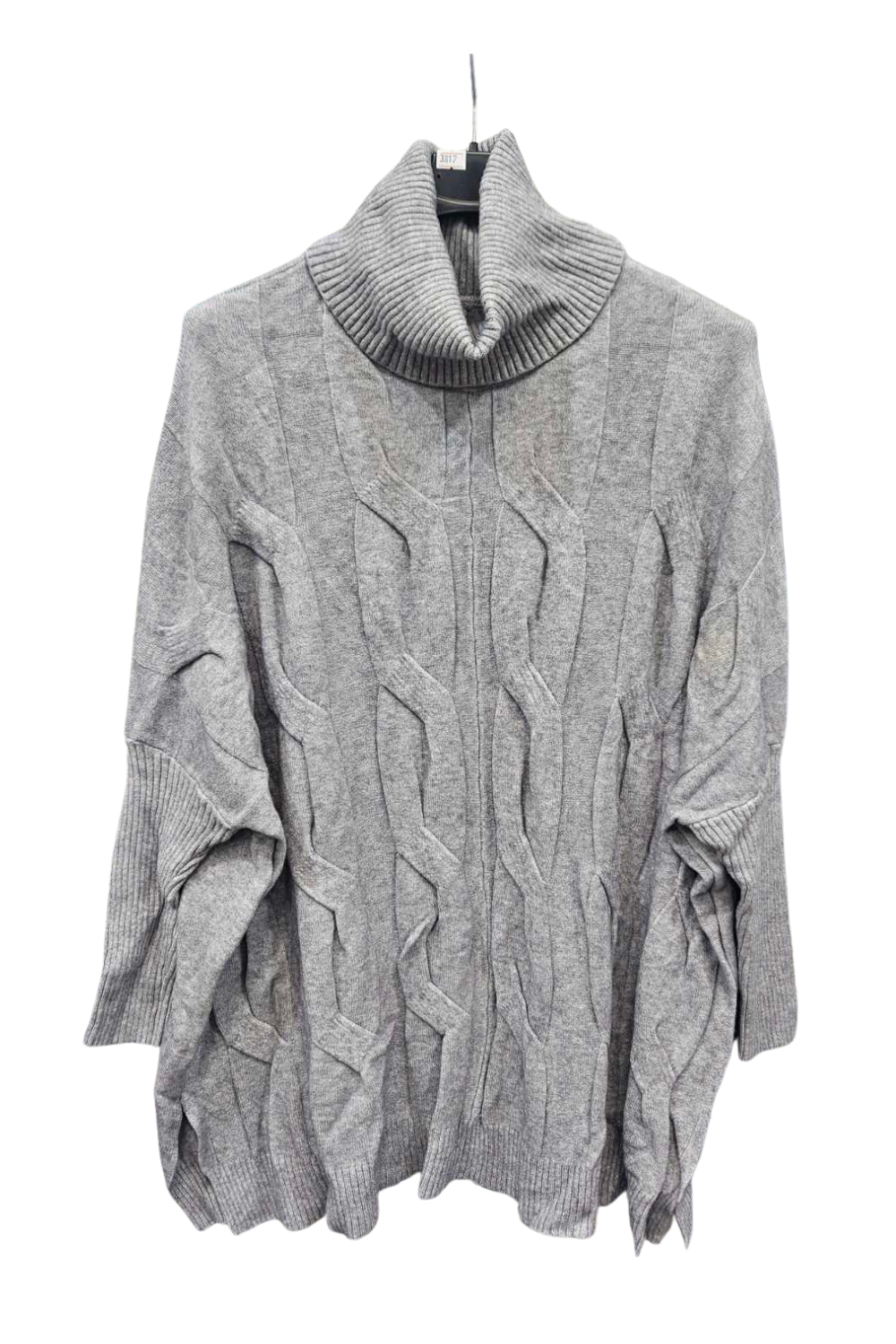 Italian Ladies Cowl Neck Cable Knit Jumper Top – One Size UK 10-20 | Winter Knitwear