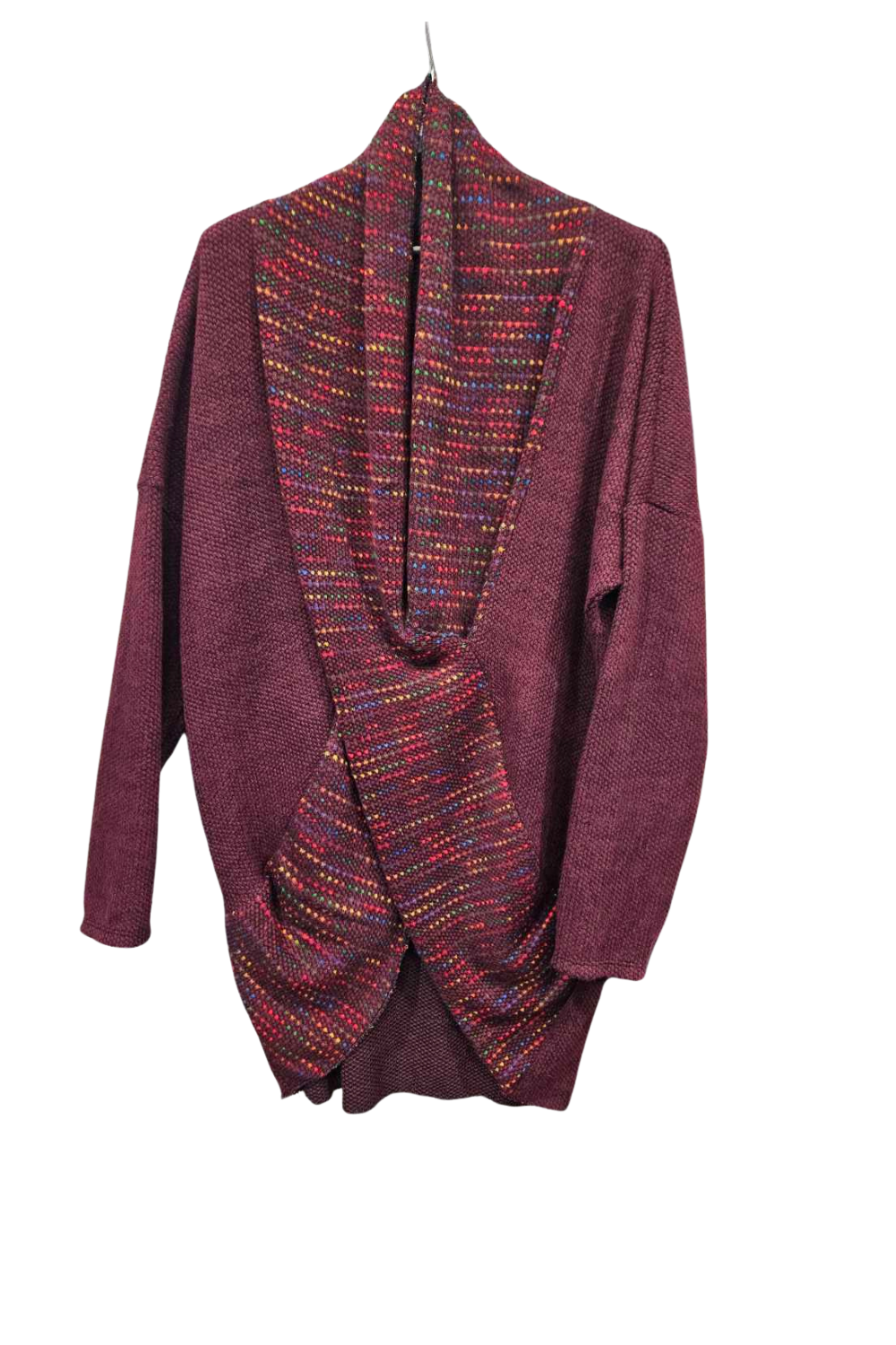 Italian Multicoloured Wrap Over Knitted Top for Ladies