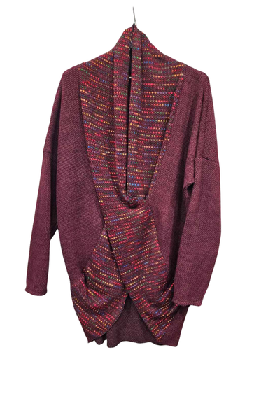 Italian Multicoloured Wrap Over Knitted Top for Ladies