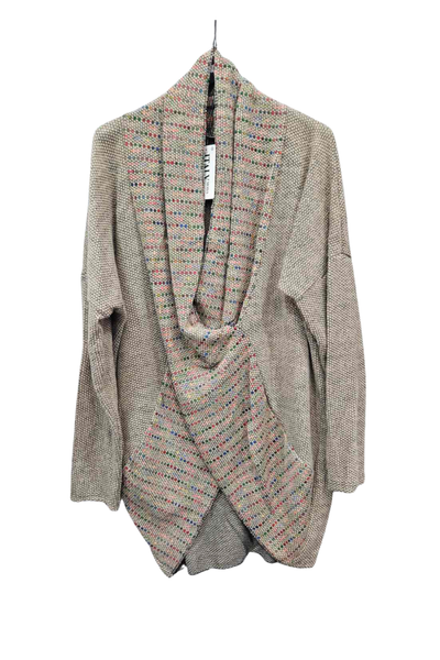 Italian Multicoloured Wrap Over Knitted Top for Ladies