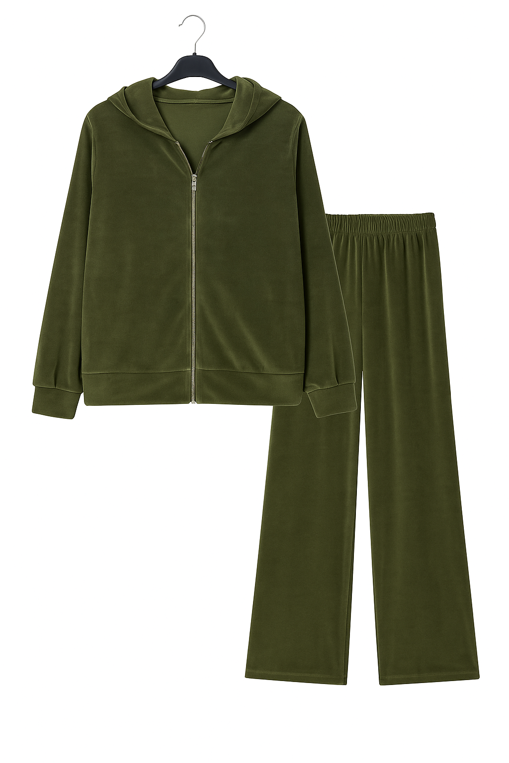 Italian Velour Hooded Loungewear Co Ord Set