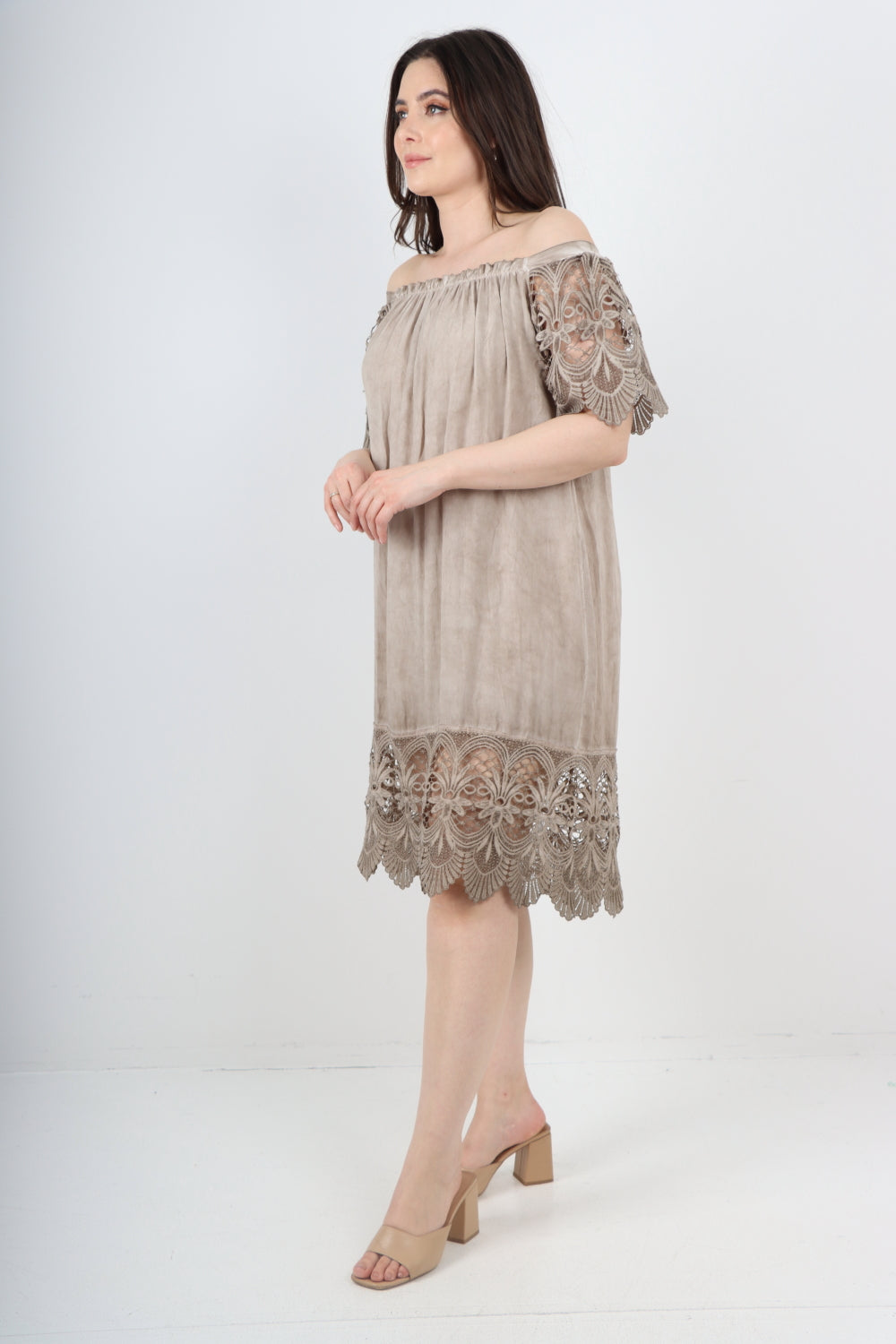 chinese dress ladies Italian Womens Bardot Lace Dress UK | Off Shoulder