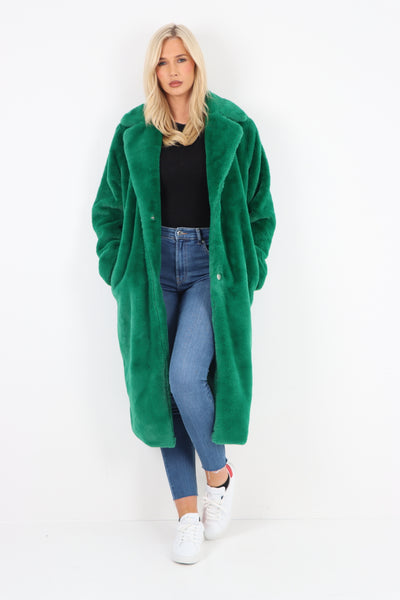 Italian Oversized Faux Fur Long Warm Teddy Coat