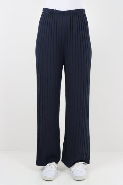 Italian Plain Pleated Soft Knit Trouser