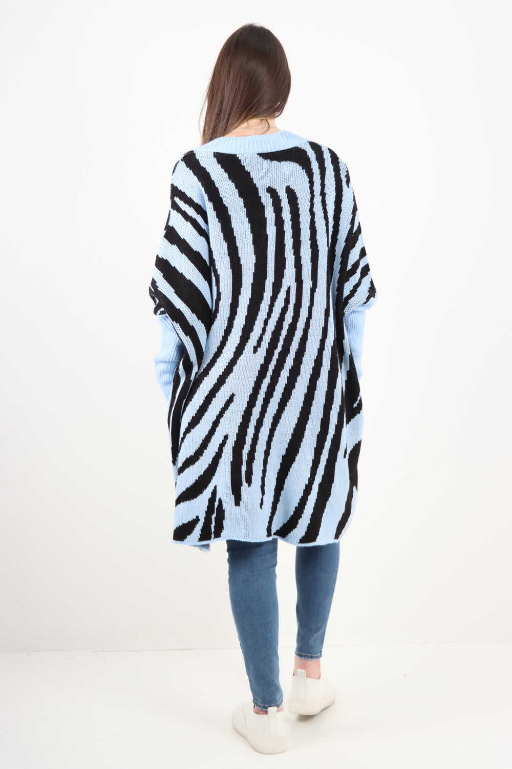 Oversized Zebra Print Jumper Top