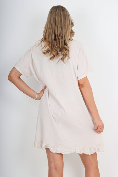 Italian Linen Lagenlook Mini Tunic Dress