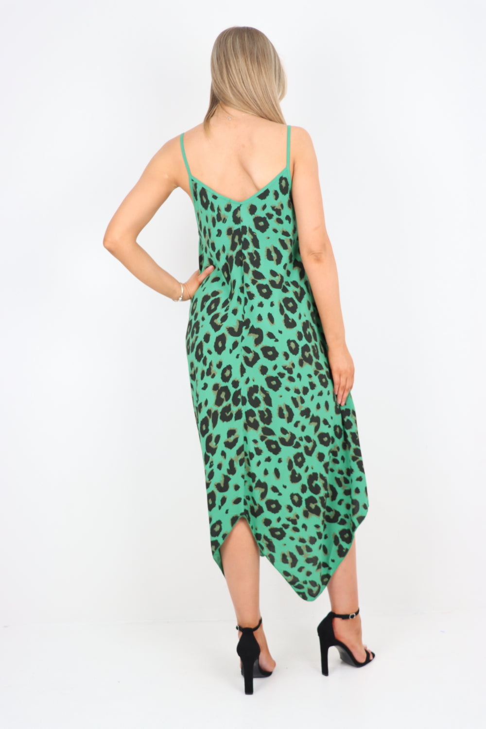 Italian Leopard Print Handkerchief Dress