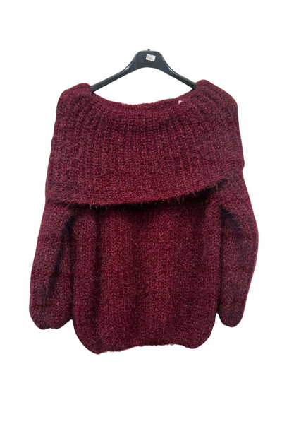 Italian Bardot Long Sleeve Jumper bge