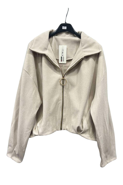 Italian Collar Zip Up Jacket bge