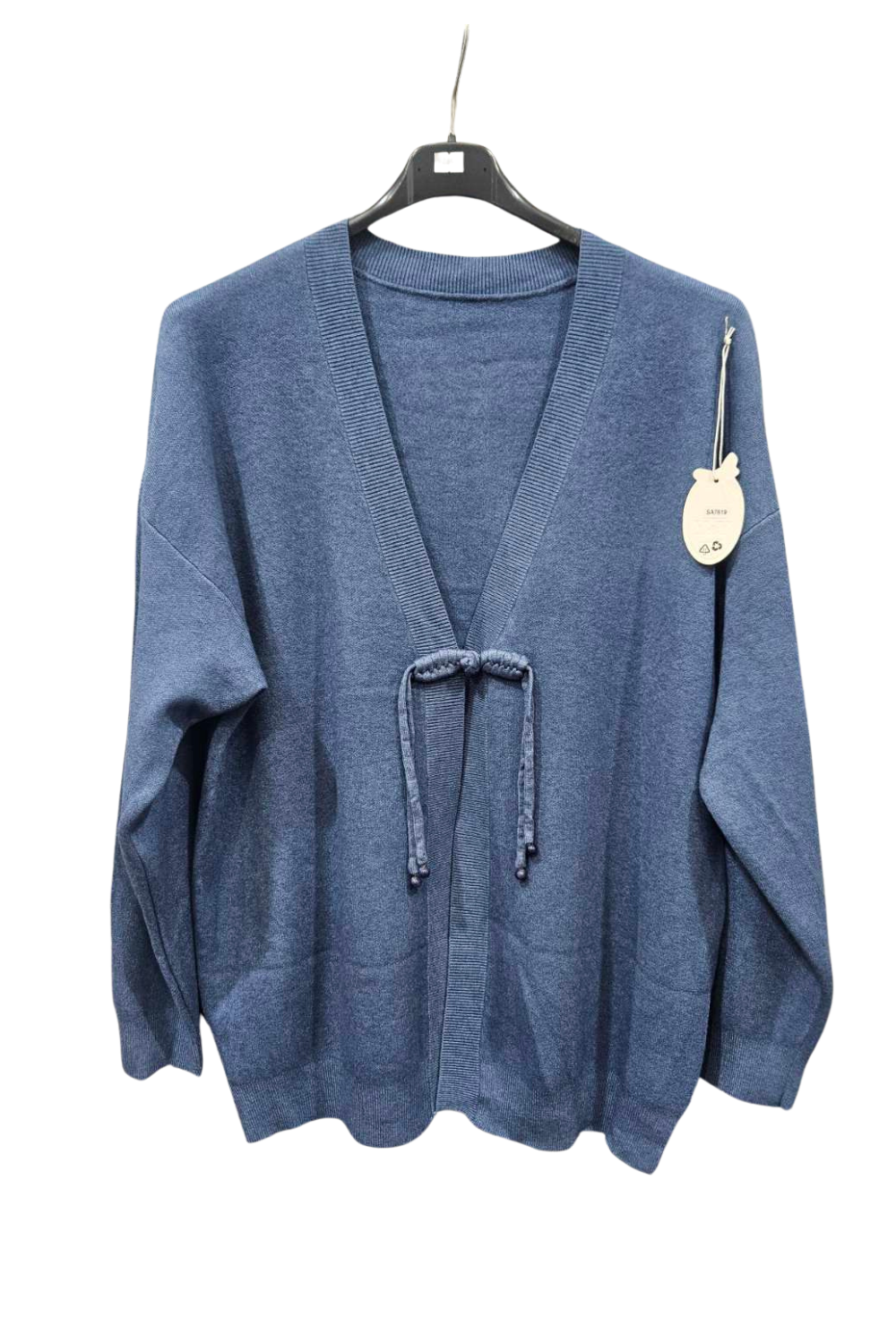 Italian Ladies Tie Front Long Sleeve Cardigan DNM