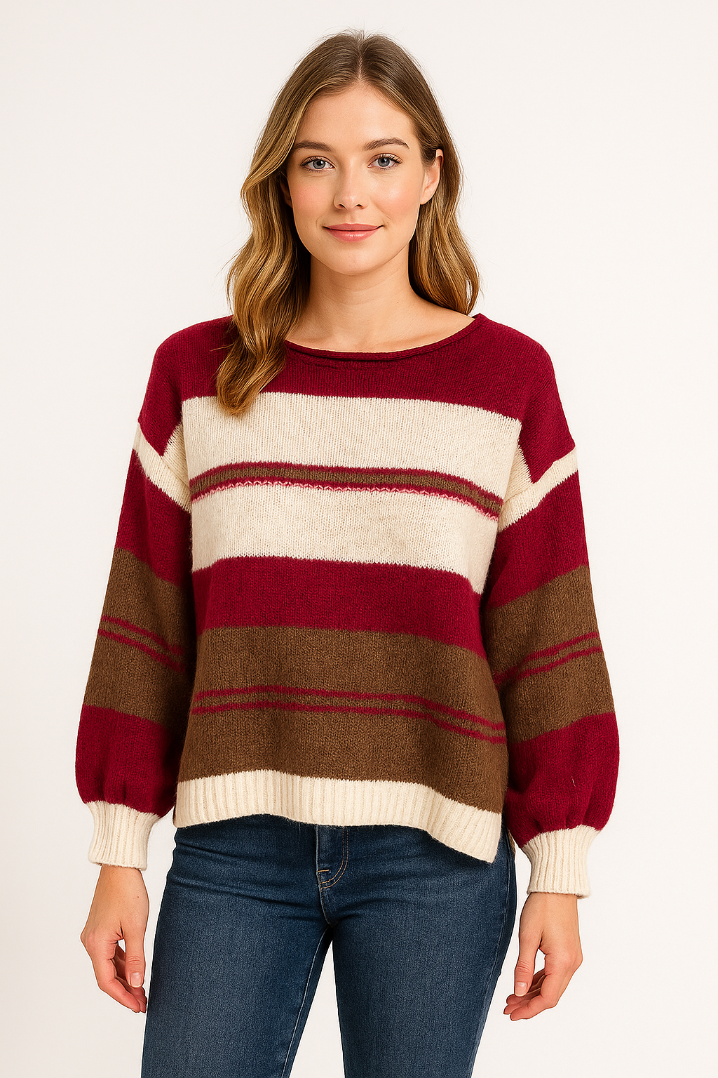 Italian Soft Knit Stripe Jumper 