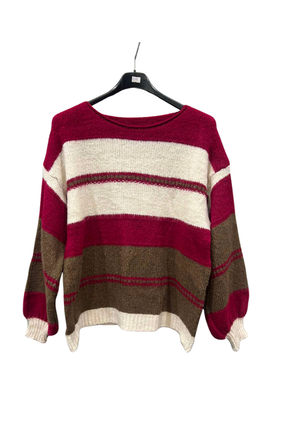 Italian Soft Knit Stripe Jumper WNE