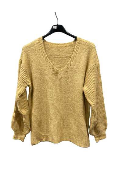 Italian Soft Knit V Neck Jumper – One Size Fits UK 8–14 CML