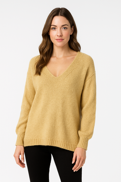 Italian Soft Knit V Neck Jumper missbold