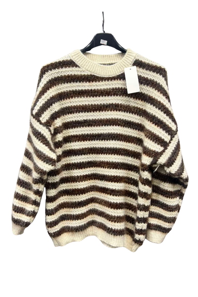 Italian Stripe Round Neck Jumper Top1