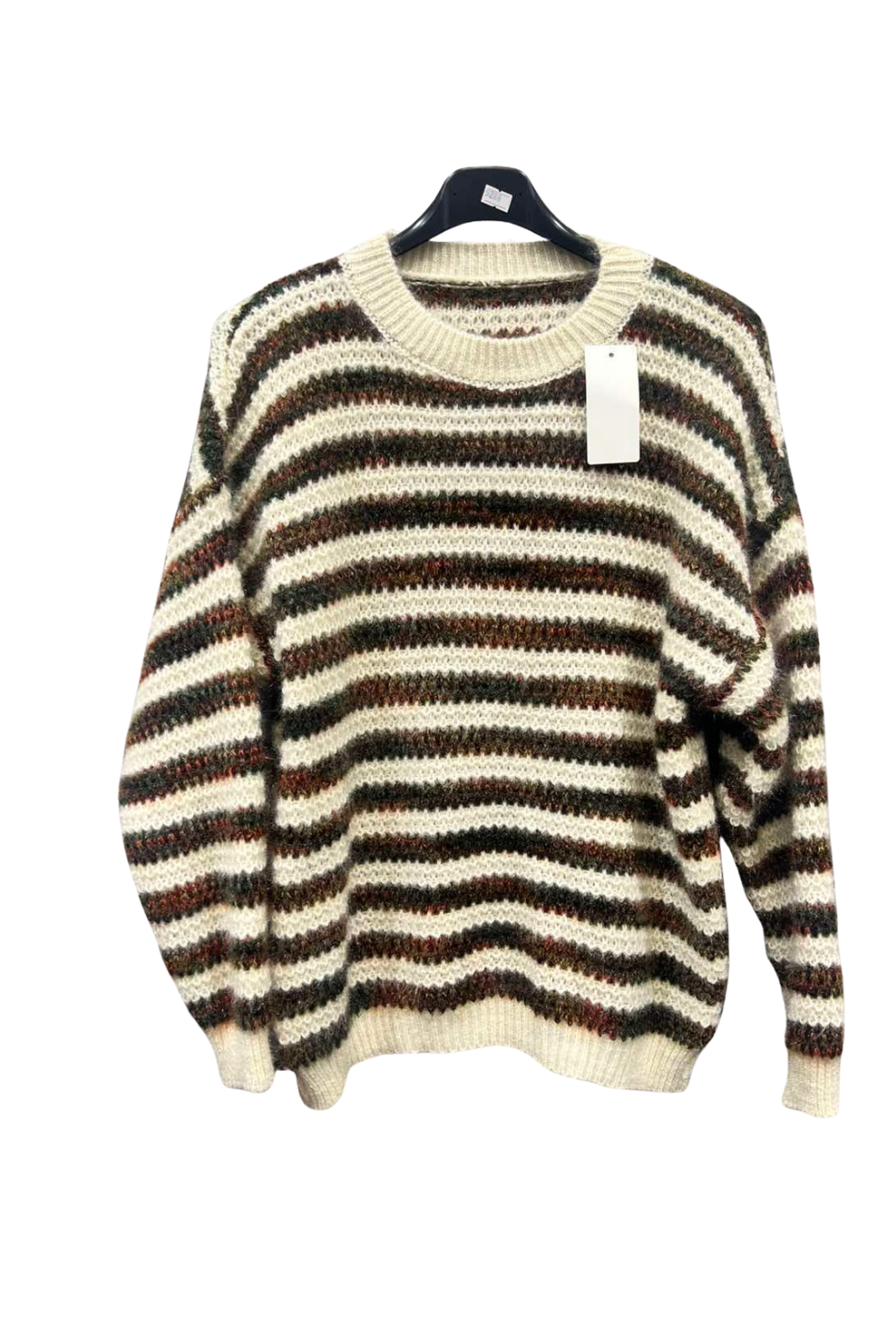 Italian Stripe Round Neck Jumper Top4