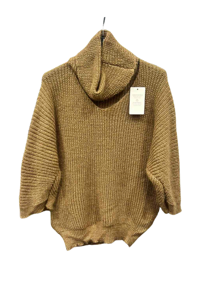 Italian V Neck Knitted Top With Snood CML