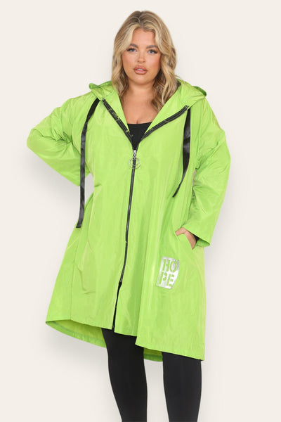 Oversized Hooded Rain Mac