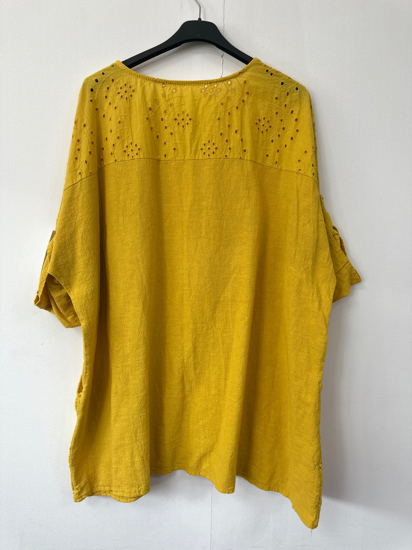 Italian Broderie Anglaise Pocket Detail Tunic Top