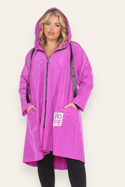 Oversized Hooded Rain Mac