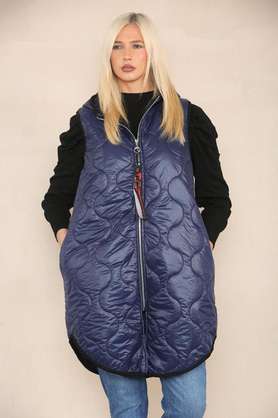 Quilted Padded Puffer Hooded Gilet