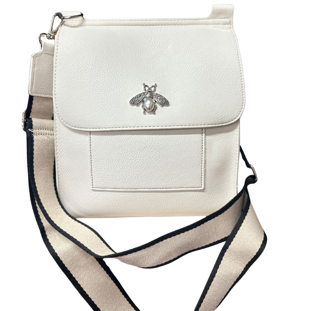 Women Crossbody Shoulder Handbag with Front Flap and Adjustable Strap