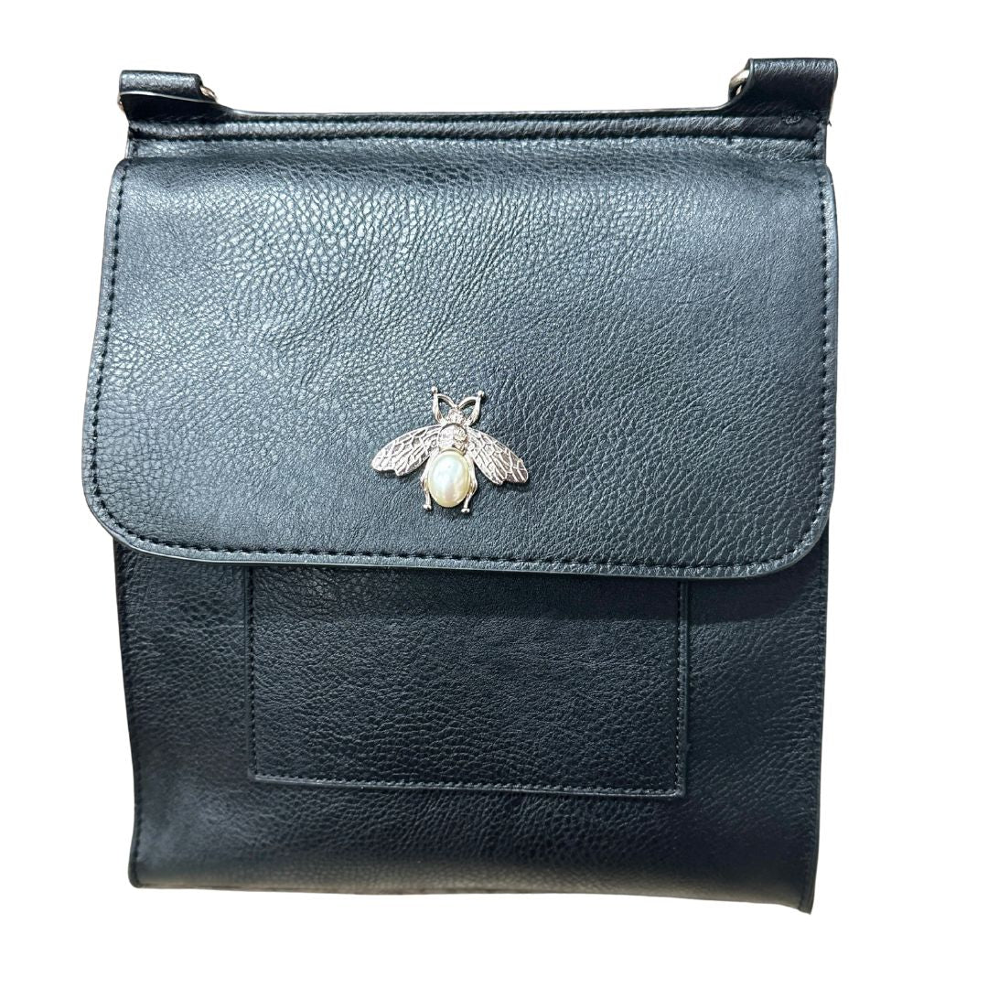 Women Crossbody Shoulder Handbag with Front Flap and Adjustable Strap