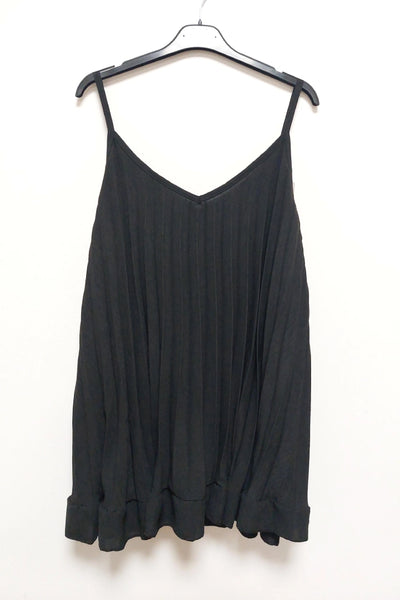 Pleated Sleeveless Vest Tunic Top