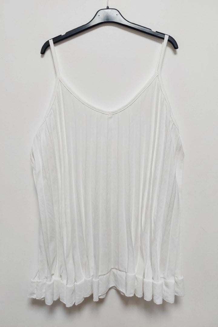 Pleated Sleeveless Vest Tunic Top