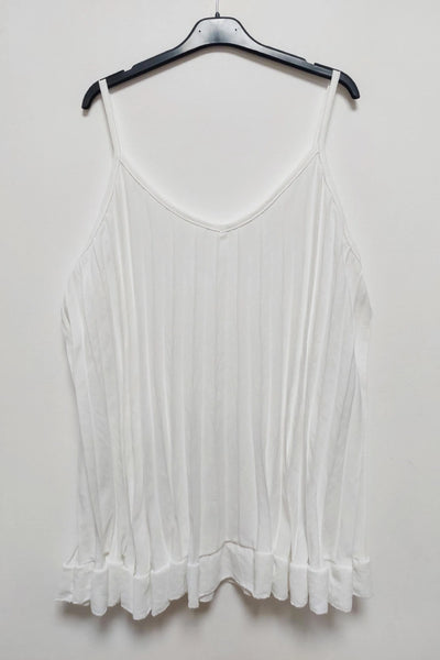 Pleated Sleeveless Vest Tunic Top
