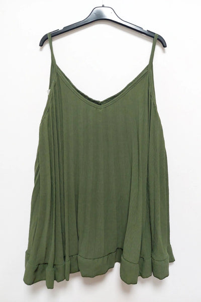 Pleated Sleeveless Vest Tunic Top