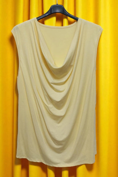 Cowl Neck Sleeveless Basic Vest Top