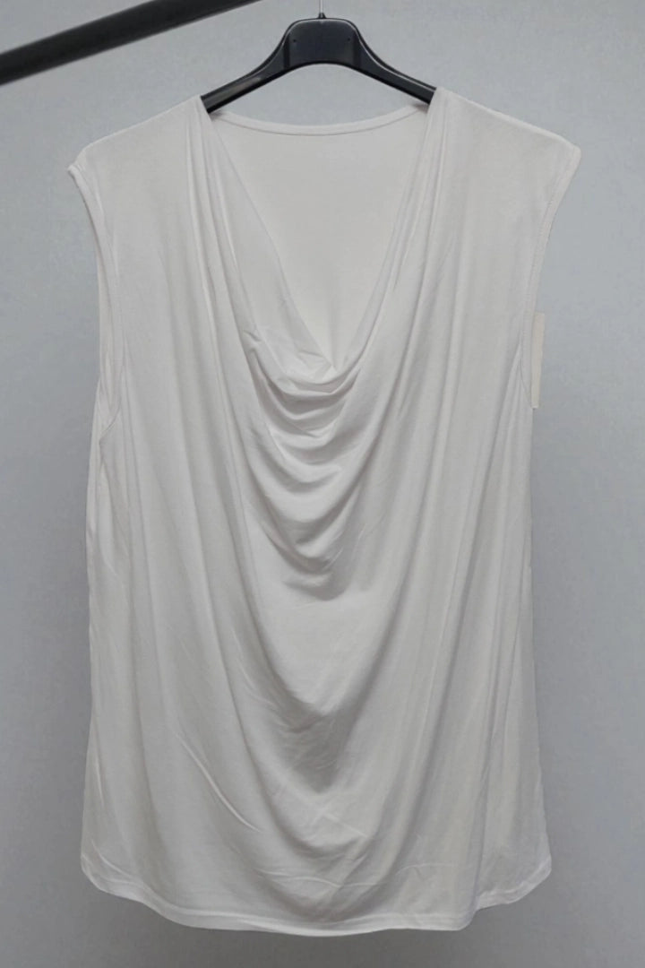 Cowl Neck Sleeveless Basic Vest Top
