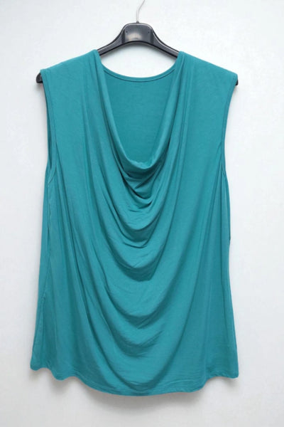Cowl Neck Sleeveless Basic Vest Top