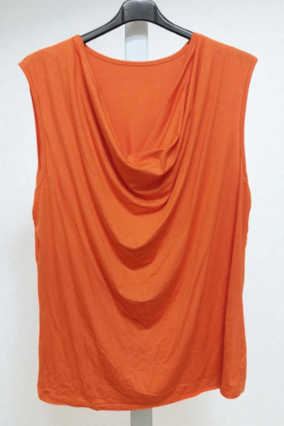 Cowl Neck Sleeveless Basic Vest Top