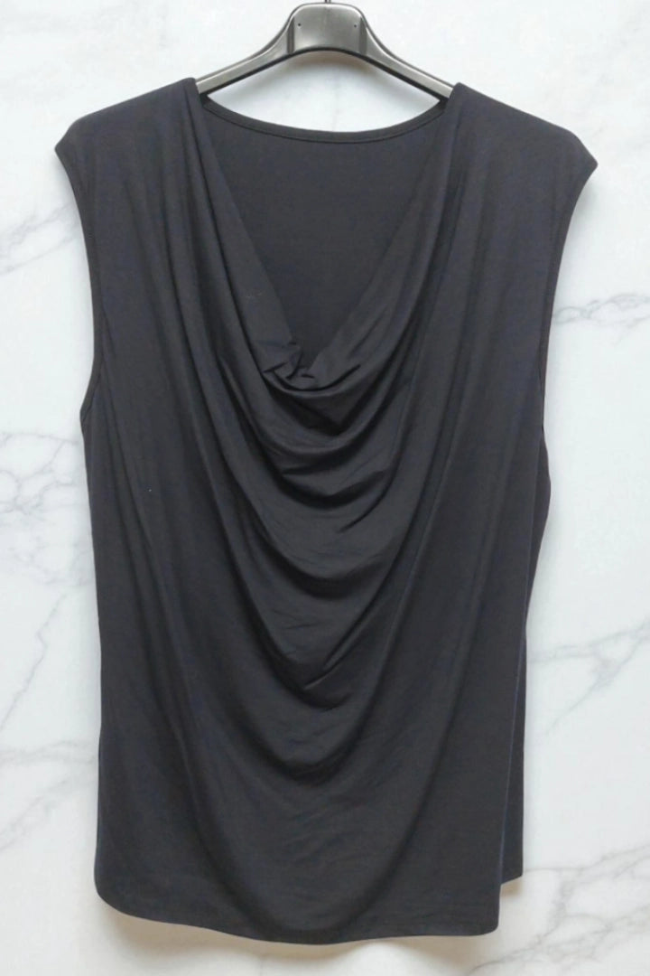 Cowl Neck Sleeveless Basic Vest Top