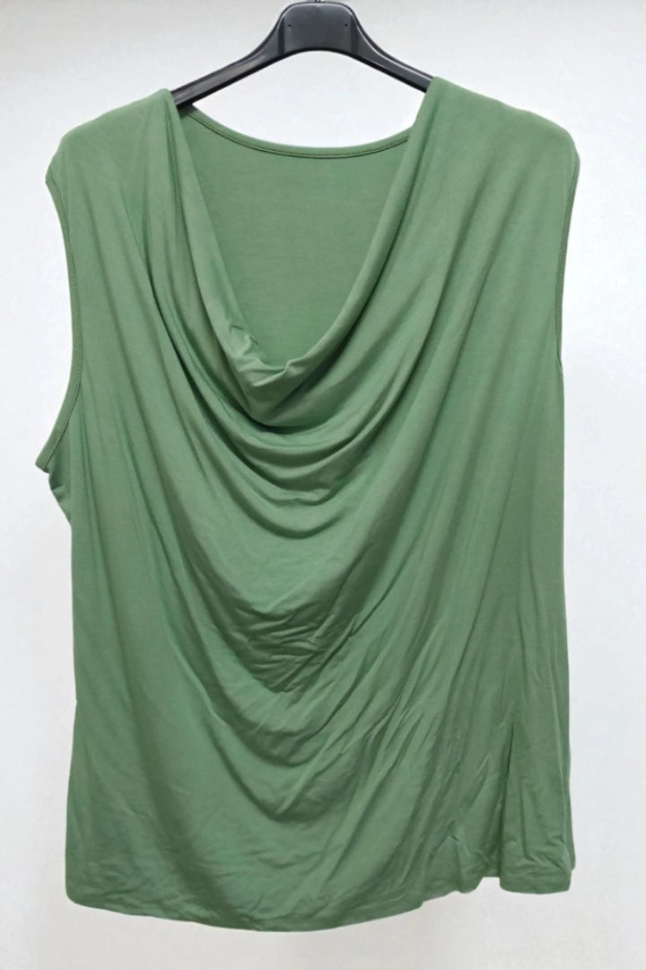 Cowl Neck Sleeveless Basic Vest Top