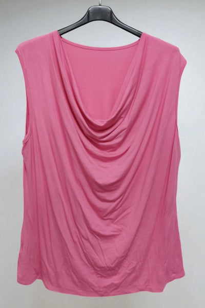 Cowl Neck Sleeveless Basic Vest Top