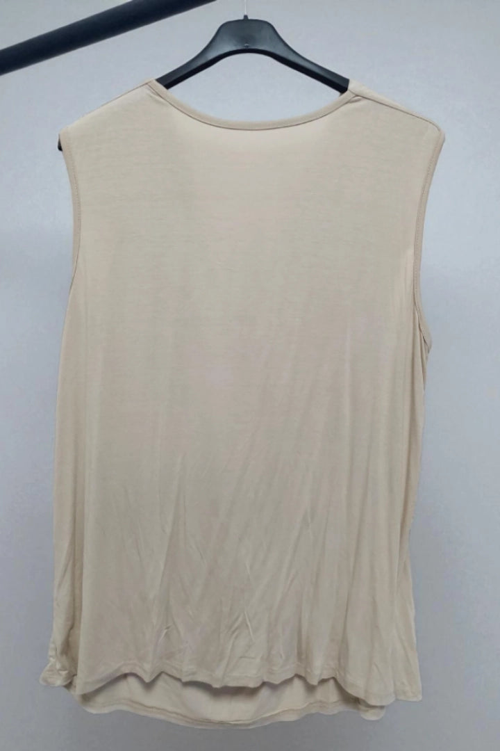 Cowl Neck Sleeveless Basic Vest Top